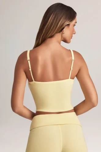 Lai Modal Μπλούζα με τετράγωνο λαιμό σε χρώμα Lemon Sherbet