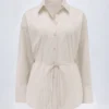 Lerici Oversized Cotton-Poplin Shirt in Taupe Stripe Lerici Oversized Cotton-Poplin Shirt in Taupe Stripe
