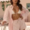 Lerici Oversized Shirt σε ροζ ρίγες Lerici Oversized Shirt σε ροζ ρίγες