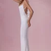Λευκό φόρεμα Alora Jersey Draped Λευκό φόρεμα Alora Jersey Draped