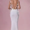 Λευκό φόρεμα Alora Jersey Draped Λευκό φόρεμα Alora Jersey Draped