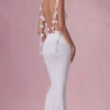 Λευκό φόρεμα Alora Jersey Draped Λευκό φόρεμα Alora Jersey Draped