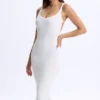 Λευκό φόρεμα Lois Modal Plunge Open-Back Midaxi Λευκό φόρεμα Lois Modal Plunge Open-Back Midaxi