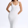 Λευκό φόρεμα Lois Modal Plunge Open-Back Midaxi Λευκό φόρεμα Lois Modal Plunge Open-Back Midaxi