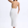 Λευκό φόρεμα Lois Modal Plunge Open-Back Midaxi Λευκό φόρεμα Lois Modal Plunge Open-Back Midaxi