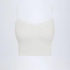 Livia Pointelle Ruched Camisole Crop Top σε λευκό Livia Pointelle Ruched Camisole Crop Top σε λευκό