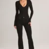 Lone Denim Mid-Rise Flared Jeans σε μαύρο Lone Denim Mid-Rise Flared Jeans σε μαύρο