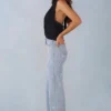 Lorielle Mid-Rise Straight-Leg Jeans σε ανοιχτό χρώμα τζιν