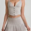Lotta Halterneck Corset Μπλούζα σε Ecru