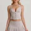 Lotta Halterneck Corset Μπλούζα σε Ecru