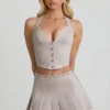 Lotta Halterneck Corset Μπλούζα σε Ecru