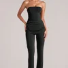 Lumi Mid-Rise Fitted Trousers in Black Lumi Mid-Rise Fitted Trousers in Black