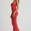 Μακριά φούστα Elena από υφασμάτινο τζέρσεϊ με υφή σε χρώμα Chilli Red Μακριά φούστα Elena από υφασμάτινο τζέρσεϊ με υφή σε χρώμα Chilli Red