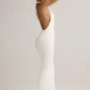 Μακρύ φόρεμα Imelda Modal Racerback σε λευκό