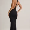 Μακρύ φόρεμα Imelda Modal Racerback σε μαύρο χρώμα