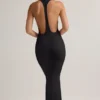 Μακρύ φόρεμα Imelda Modal Racerback σε μαύρο χρώμα