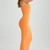 Μακρύ φόρεμα Kali Modal Bandeau Bodycon σε χρώμα Sunset Orange