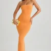 Μακρύ φόρεμα Kali Modal Bandeau Bodycon σε χρώμα Sunset Orange