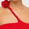 Μακρύ φόρεμα Kalina Jersey με ασύμμετρη κοπή σε κόκκινο Μακρύ φόρεμα Kalina Jersey με ασύμμετρη κοπή σε κόκκινο