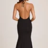 Μακρύ φόρεμα Karissa Modal με λαιμόκοψη halterneck σε μαύρο
