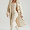 Μακρύ παλτό Alaska από shearling σε κρεμ χρώμα Μακρύ παλτό Alaska από shearling σε κρεμ χρώμα