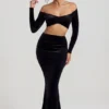 Μακρύς φούστης Nixie Velvet με μεσαίο ύψος σε μαύρο Μακρύς φούστης Nixie Velvet με μεσαίο ύψος σε μαύρο