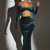 Μακρύς φούστης Nixie Velvet με μεσαίο ύψος σε σμαραγδένιο πράσινο Μακρύς φούστης Nixie Velvet με μεσαίο ύψος σε σμαραγδένιο πράσινο