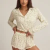 Maphie Modal Ruffle-Trim Σορτς σε Lemon Print Maphie Modal Ruffle-Trim Σορτς σε Lemon Print