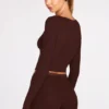 Margaux Ribbed Modal Long-Sleeve Laced Bra Μπλούζα σε χρώμα σοκολάτας Margaux Ribbed Modal Long-Sleeve Laced Bra Μπλούζα σε χρώμα σοκολάτας