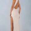 Μάξι φόρεμα Cataleya Modal με λαιμόκοψη σε χρώμα ιβουάρ