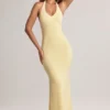 Μάξι φόρεμα Hallie Modal με λαιμόκοψη σε χρώμα Lemon Sherbet