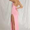 Μάξι Φορέμα Indi με λαιμόκοψη σε ροζ χρώμα Candyfloss Μάξι Φορέμα Indi με λαιμόκοψη σε ροζ χρώμα Candyfloss