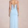 Μάξι Φορέμα κορσέ Zalia από δαντέλα σε χρώμα Powder Blue