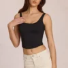 Μαύρη μπλούζα Norelle Modal με δέσιμο στην πλάτη