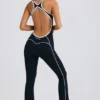 Μαύρη ολόσωμη φόρμα Petite Soft Active με ανοιχτή πλάτη Μαύρη ολόσωμη φόρμα Petite Soft Active με ανοιχτή πλάτη