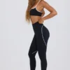 Μαύρο κολάν Soft Active με μεσαία μέση
