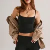 Μαύρο μπλουζάκι Ailany Modal με στρογγυλό λαιμό Μαύρο μπλουζάκι Ailany Modal με στρογγυλό λαιμό