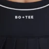 Μαύρο πλισέ φόρεμα τένις Soft Active με διασταύρωση στην πλάτη