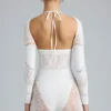 Melody Embellished Cut-Out Unitard σε χρώμα ιβουάρ Melody Embellished Cut-Out Unitard σε χρώμα ιβουάρ