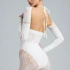 Melody Embellished Cut-Out Unitard σε χρώμα ιβουάρ Melody Embellished Cut-Out Unitard σε χρώμα ιβουάρ