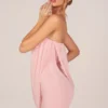 Μίνι φόρεμα Alessandra Bandeau Draped σε ροζ χρώμα Μίνι φόρεμα Alessandra Bandeau Draped σε ροζ χρώμα