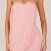 Μίνι φόρεμα Alessandra Bandeau Draped σε ροζ χρώμα Μίνι φόρεμα Alessandra Bandeau Draped σε ροζ χρώμα