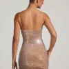 Μίνι φόρεμα Ayleen με διακοσμητικά cut-out σε χρώμα αμύγδαλο Μίνι φόρεμα Ayleen με διακοσμητικά cut-out σε χρώμα αμύγδαλο