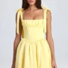 Μίνι φόρεμα Bellamy Draped Corset σε χρώμα Lemon Sherbet Μίνι φόρεμα Bellamy Draped Corset σε χρώμα Lemon Sherbet