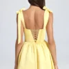 Μίνι φόρεμα Bellamy Draped Corset σε χρώμα Lemon Sherbet Μίνι φόρεμα Bellamy Draped Corset σε χρώμα Lemon Sherbet