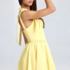 Μίνι φόρεμα Bellamy Draped Corset σε χρώμα Lemon Sherbet Μίνι φόρεμα Bellamy Draped Corset σε χρώμα Lemon Sherbet
