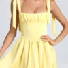 Μίνι φόρεμα Bellamy Draped Corset σε χρώμα Lemon Sherbet Μίνι φόρεμα Bellamy Draped Corset σε χρώμα Lemon Sherbet