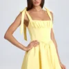 Μίνι φόρεμα Bellamy Draped Corset σε χρώμα Lemon Sherbet Μίνι φόρεμα Bellamy Draped Corset σε χρώμα Lemon Sherbet