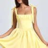 Μίνι φόρεμα Bellamy Draped Corset σε χρώμα Lemon Sherbet Μίνι φόρεμα Bellamy Draped Corset σε χρώμα Lemon Sherbet