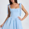 Μίνι φόρεμα Bellamy Draped Corset σε χρώμα Powder Blue Μίνι φόρεμα Bellamy Draped Corset σε χρώμα Powder Blue